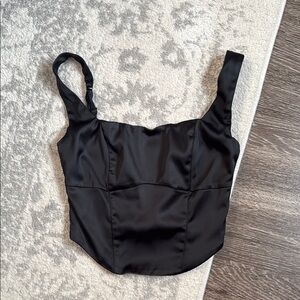 Abercrombie & Fitch Elegant Black Satin Women's Top